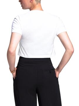 T-Shirt Adidas Crop Top Weiss für Damen