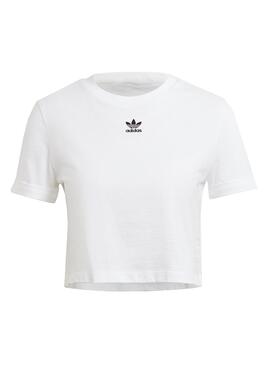 T-Shirt Adidas Crop Top Weiss für Damen